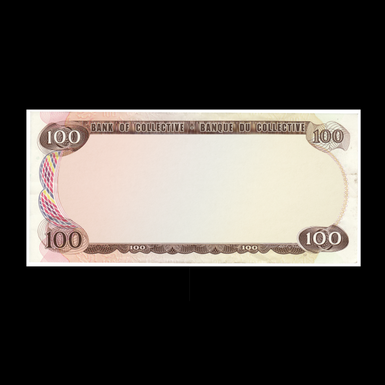 CAD 100 Dollar Bill Blank Collective Sticker