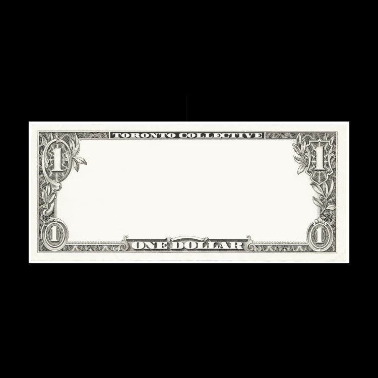 US Dollar Bill Blanks Collective Sticker