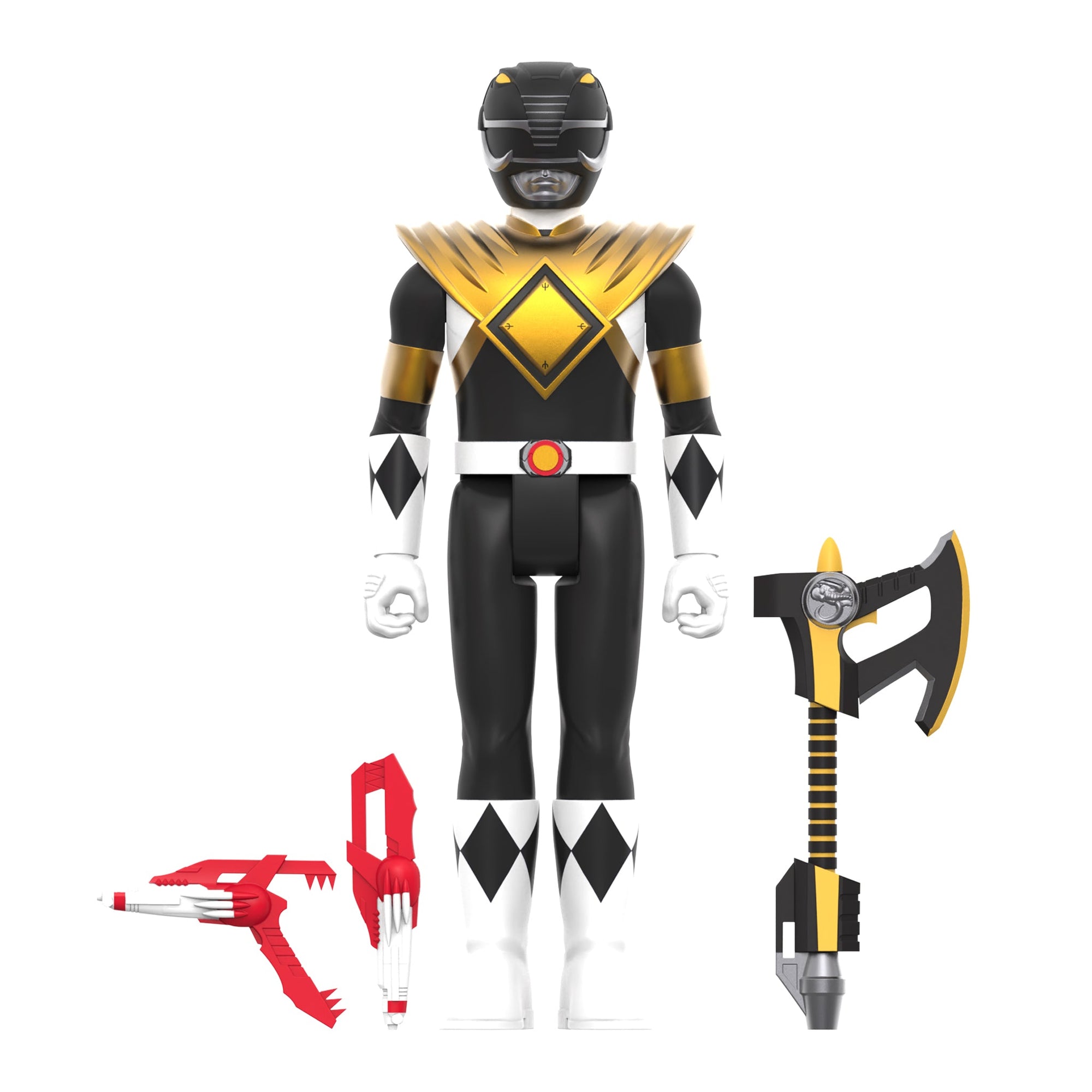 Black Ranger (Dragon Shield) - Mighty Morphin Power Rangers Reaction Figure Wave 4 by Super7