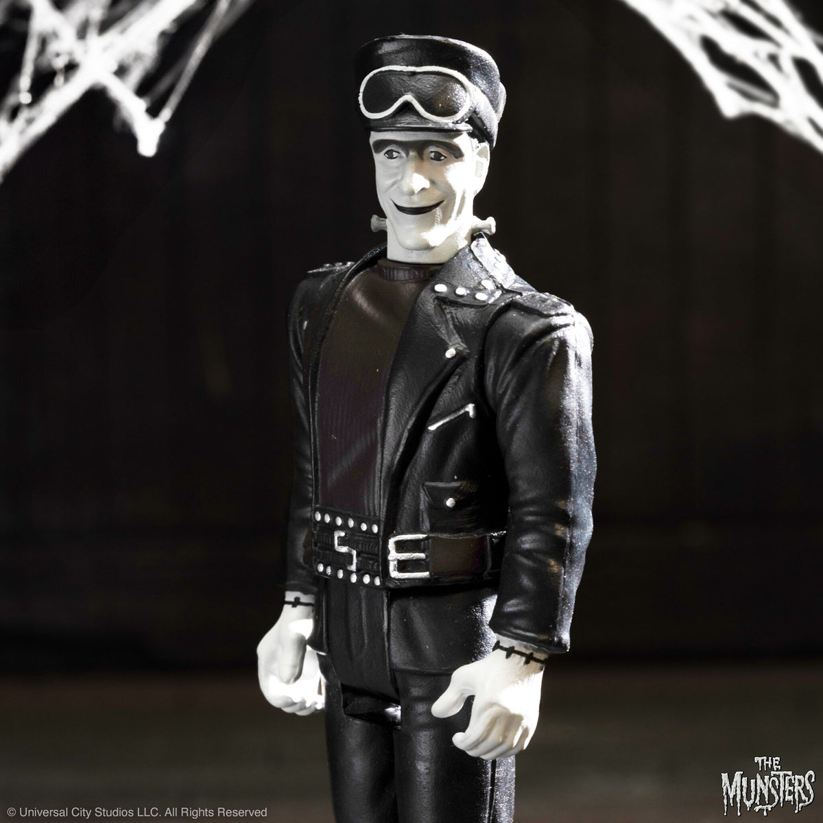 Hot Rod Herman Munster (Grayscale) - Munsters W3 ReAction Figure Super7