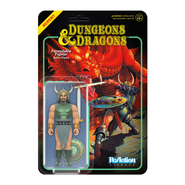 D&D W3 Formidable Fighter ReAction Figure - D&D (Dungeon Master's Guide) by Super7