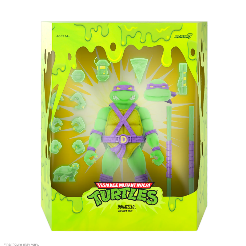 Donatello Mutagen Ooze Glow - Teenage Mutant Ninja Turtles TMNT  Ultimate Edition by Super7