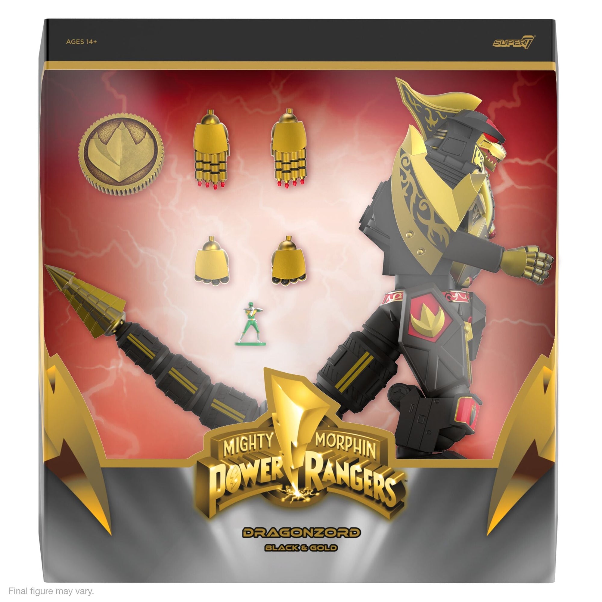 Dragonzord (Black & Gold) - Mighty Morphin Power Rangers - ULTIMATES! Figure by Super7