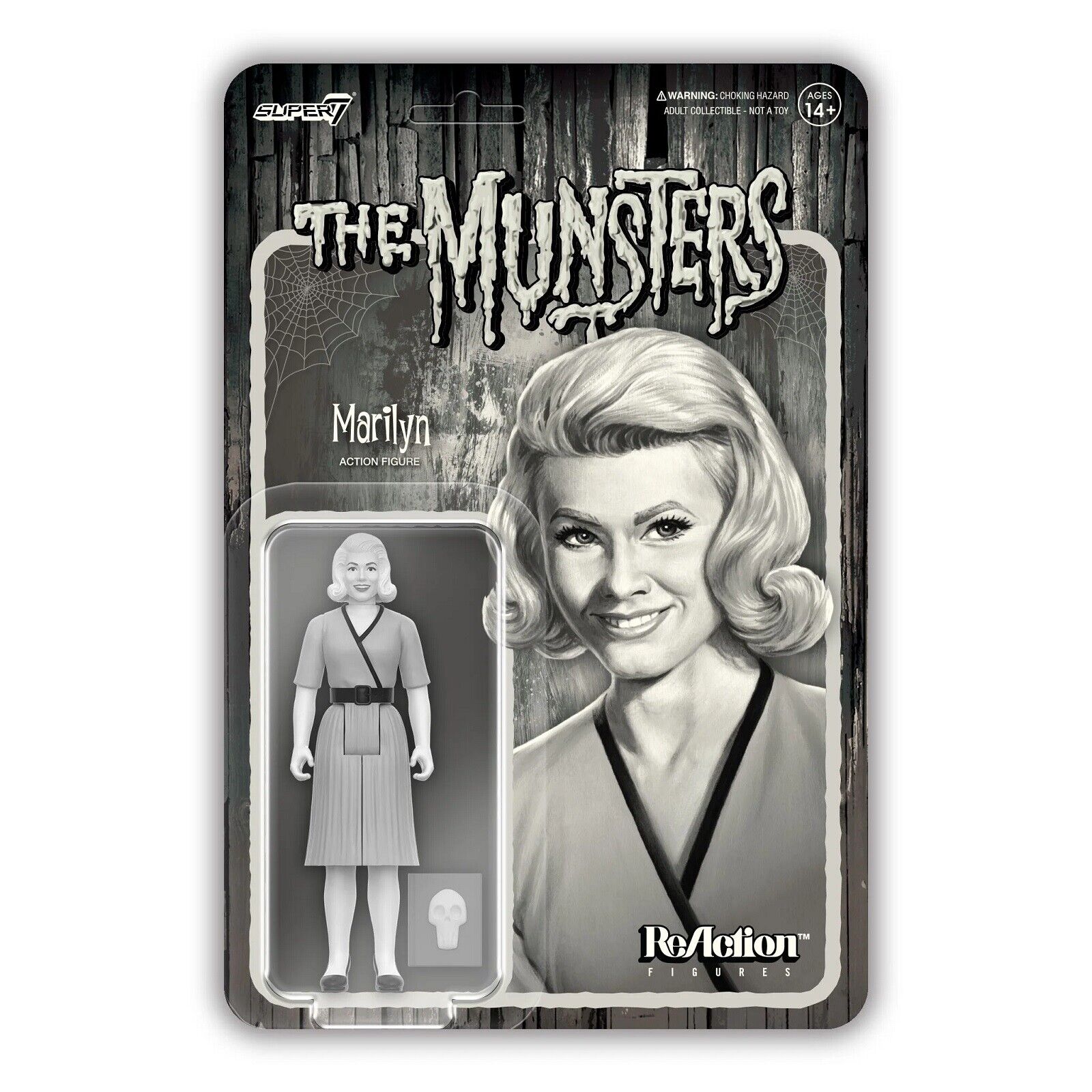 Marilyn Munster (Grayscale) - Munsters W3 ReAction Figure Super7