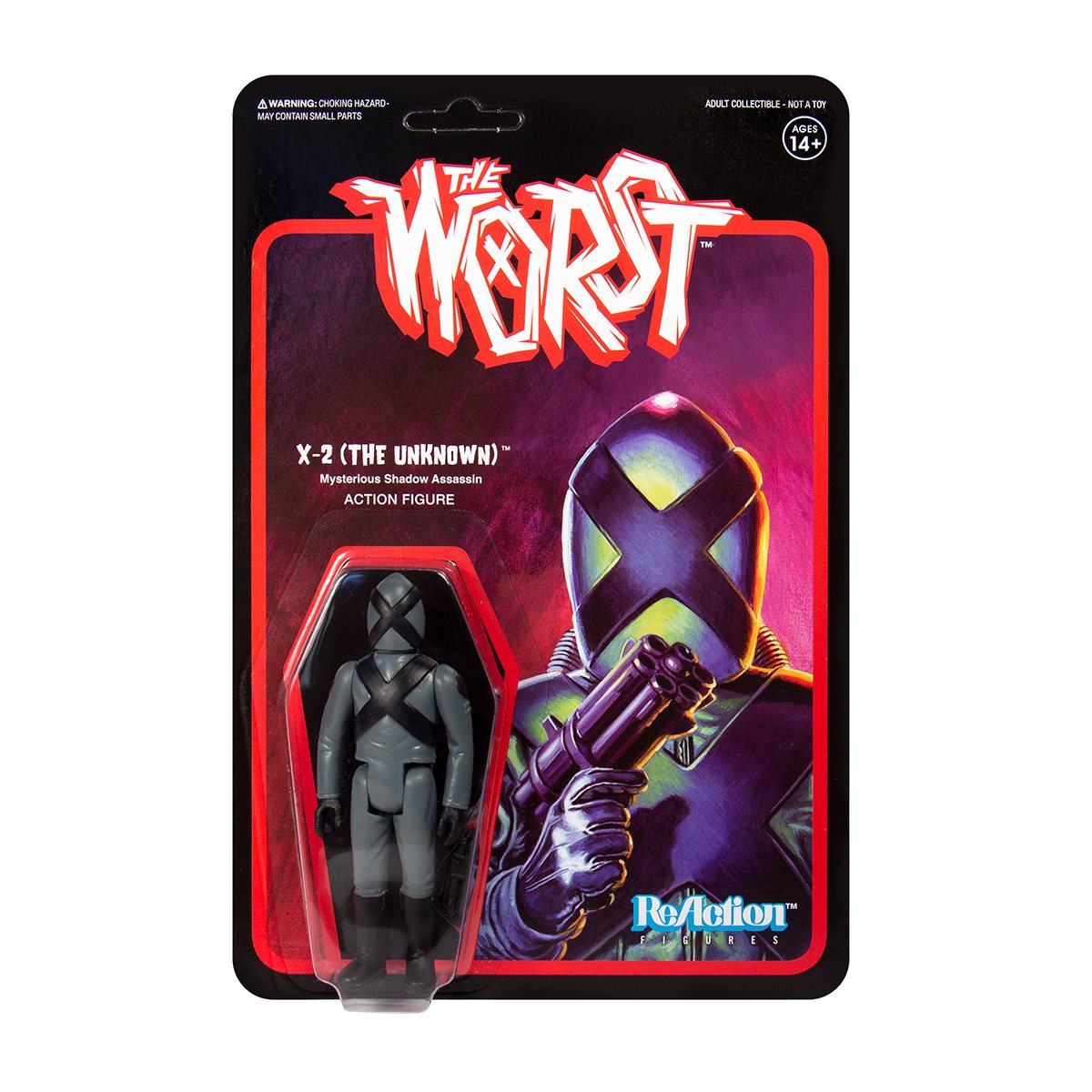 The Worst ReAction Figure - X-2 The Unkown Wide (Release Color) by Super7