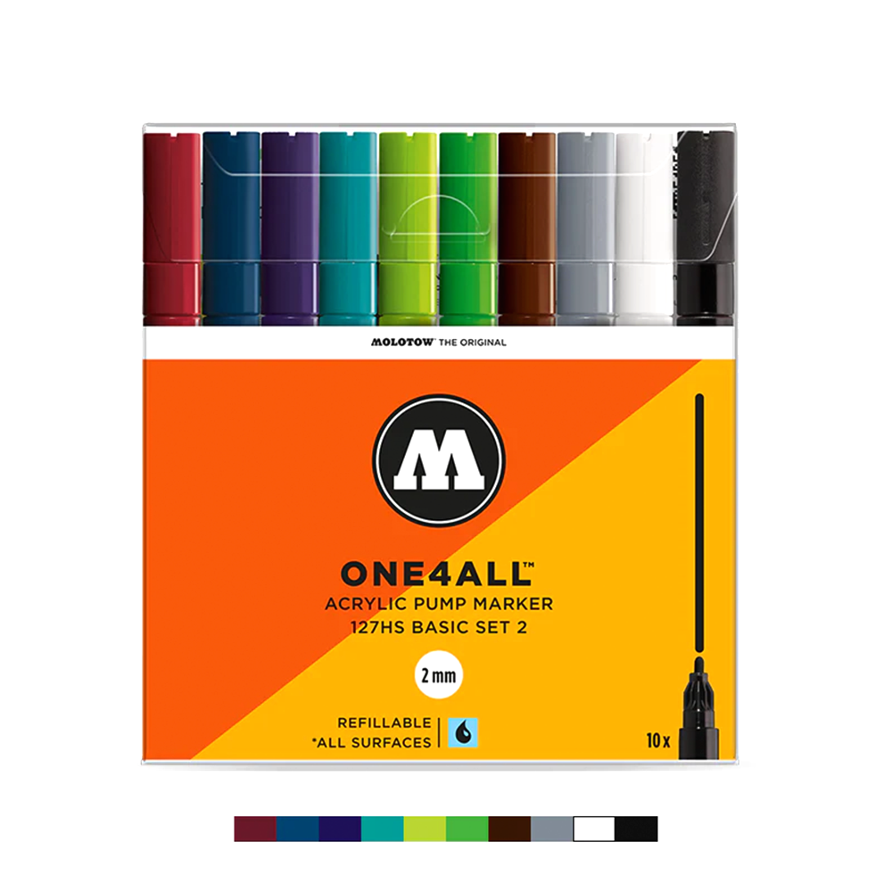 Molotow One4All 127hs Basic 2 - 10 Markers Set