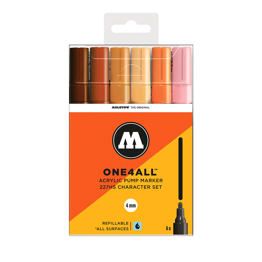 Molotow One4All 227hs Character Color - 6 Markers Set