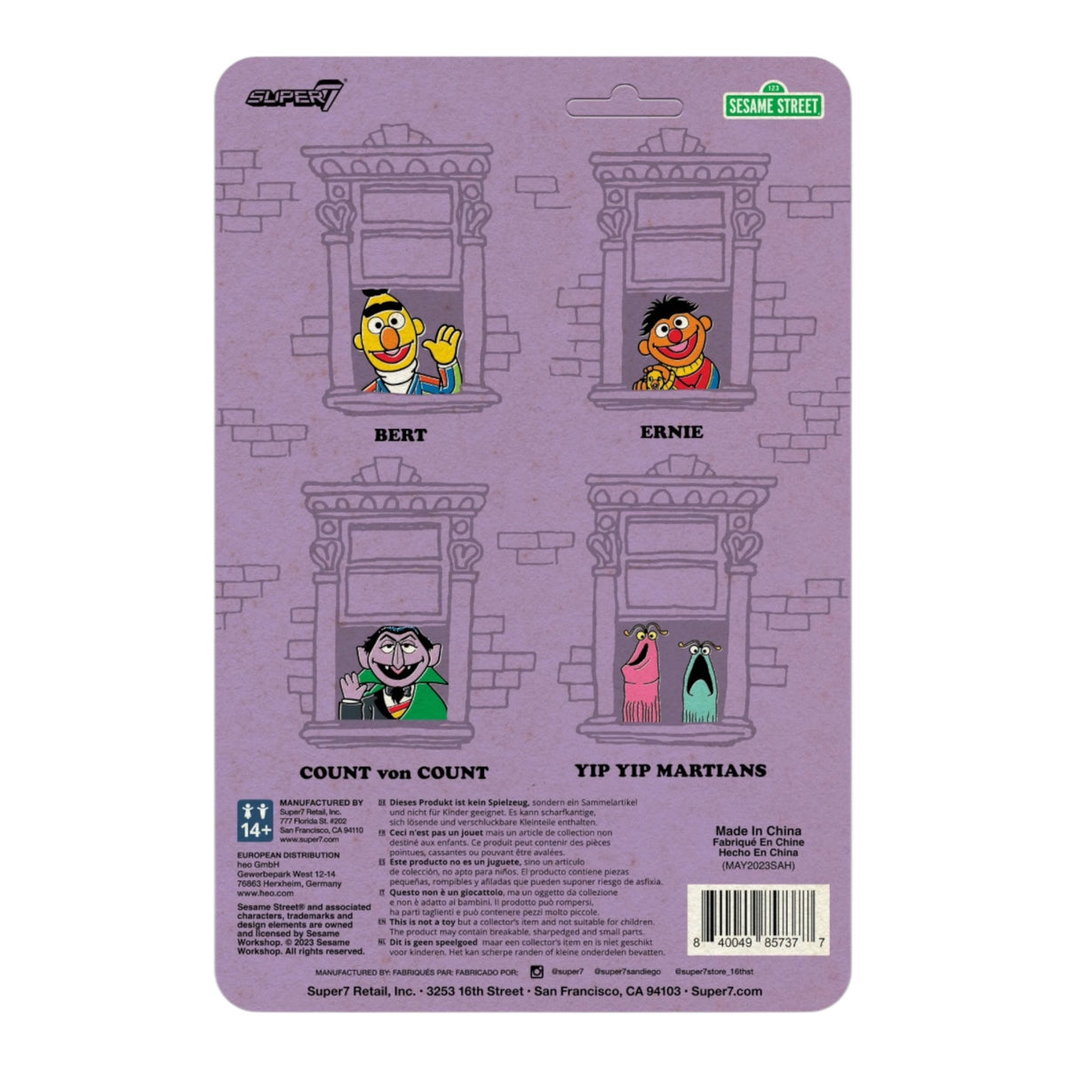 Super 7 Sesame Street ReAction Wave 1
Count Von Count