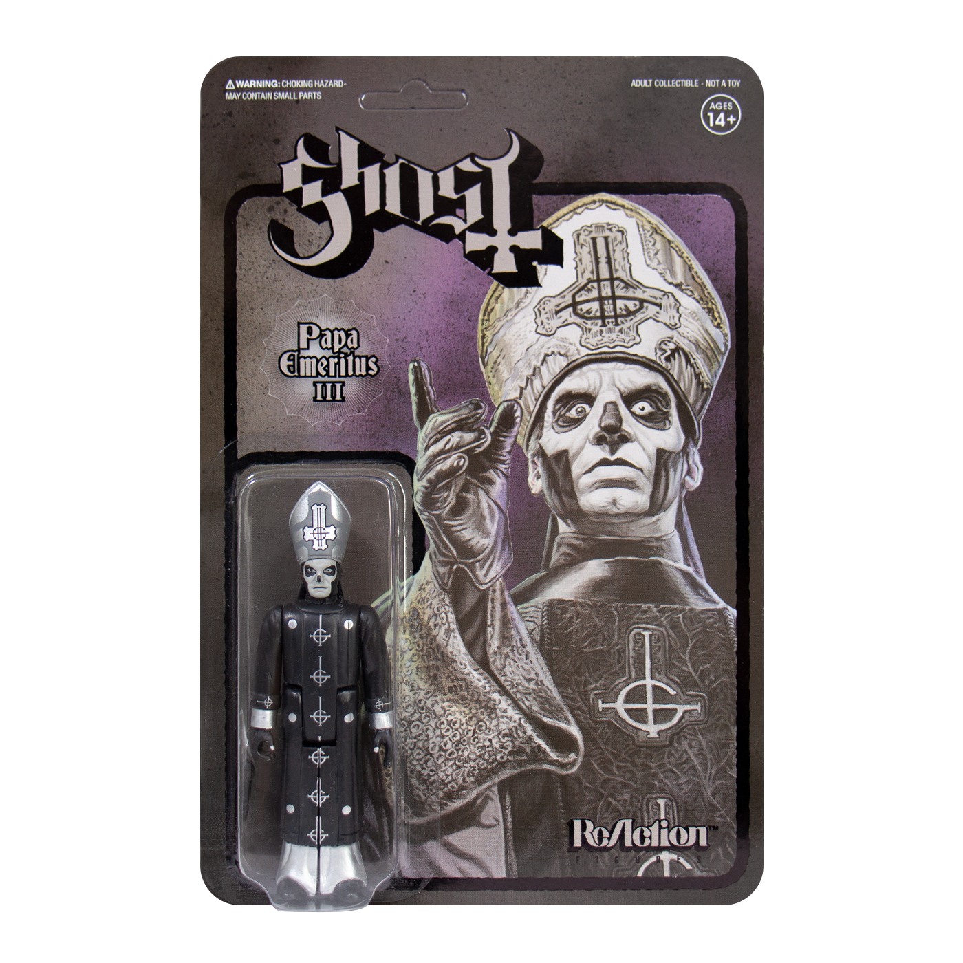 Papa Emeritus III (Black Series) ReAction Figure - Ghosts by Super7 *PUNCHED