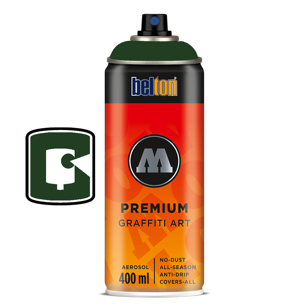 #166 Chromium Oxide Green 400ML Molotow Premium Belton Spray Paint