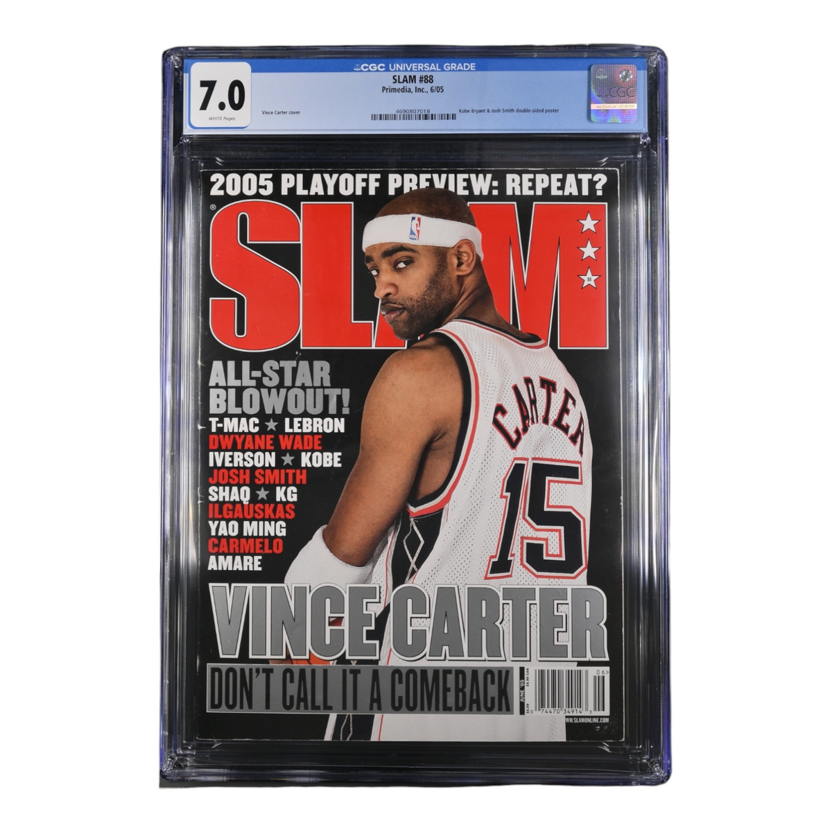 CGC 7.0 - Vince Carter Don’t Call it a Comeback 2005 - Slam Magazine