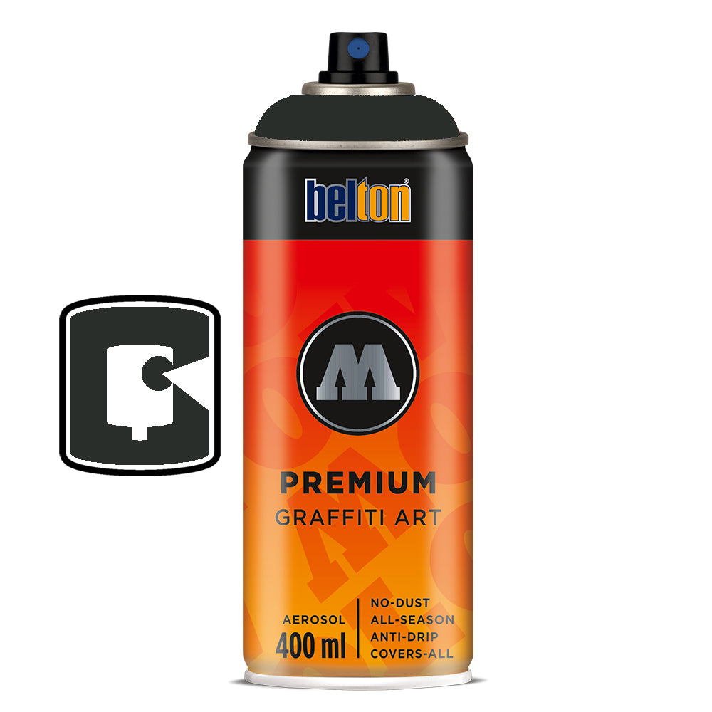 #222 Black Grey Dark 400ML Molotow Premium Belton Spray Paint