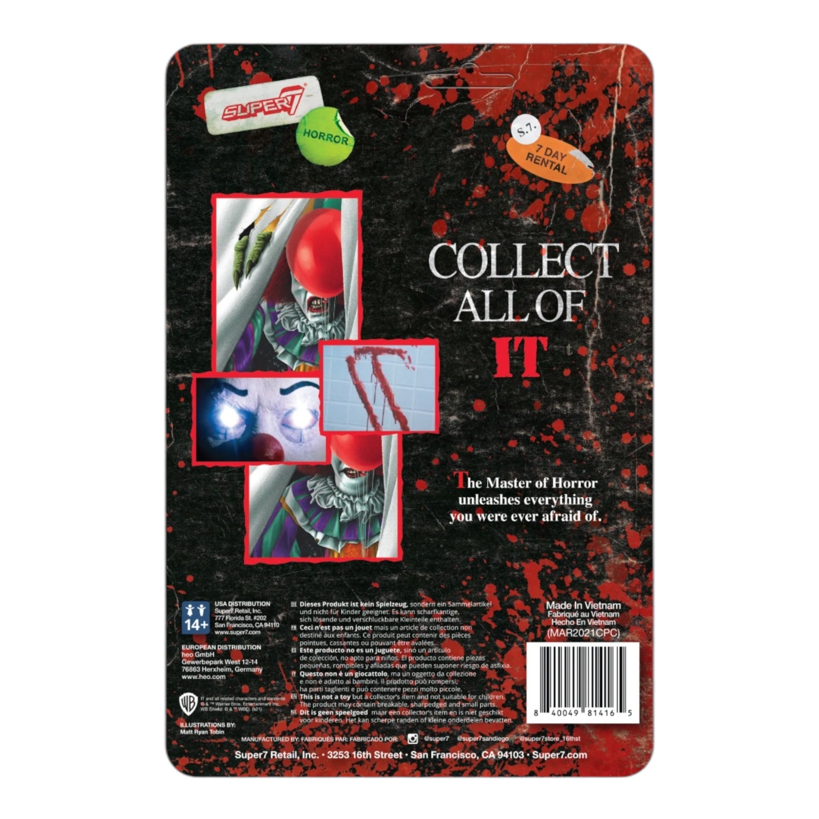 Super 7 IT Reaction Figure
Pennywise (Clown)