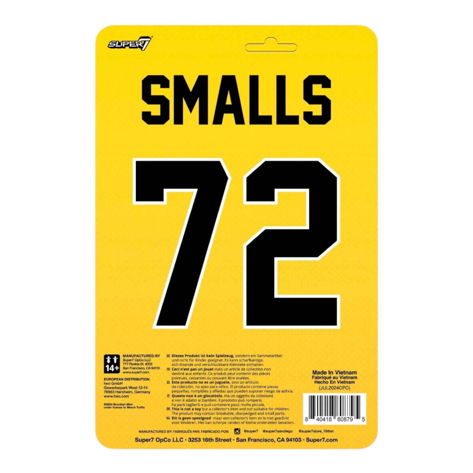 Super 7 Notorious B.I.G Yellow Jersey Figure