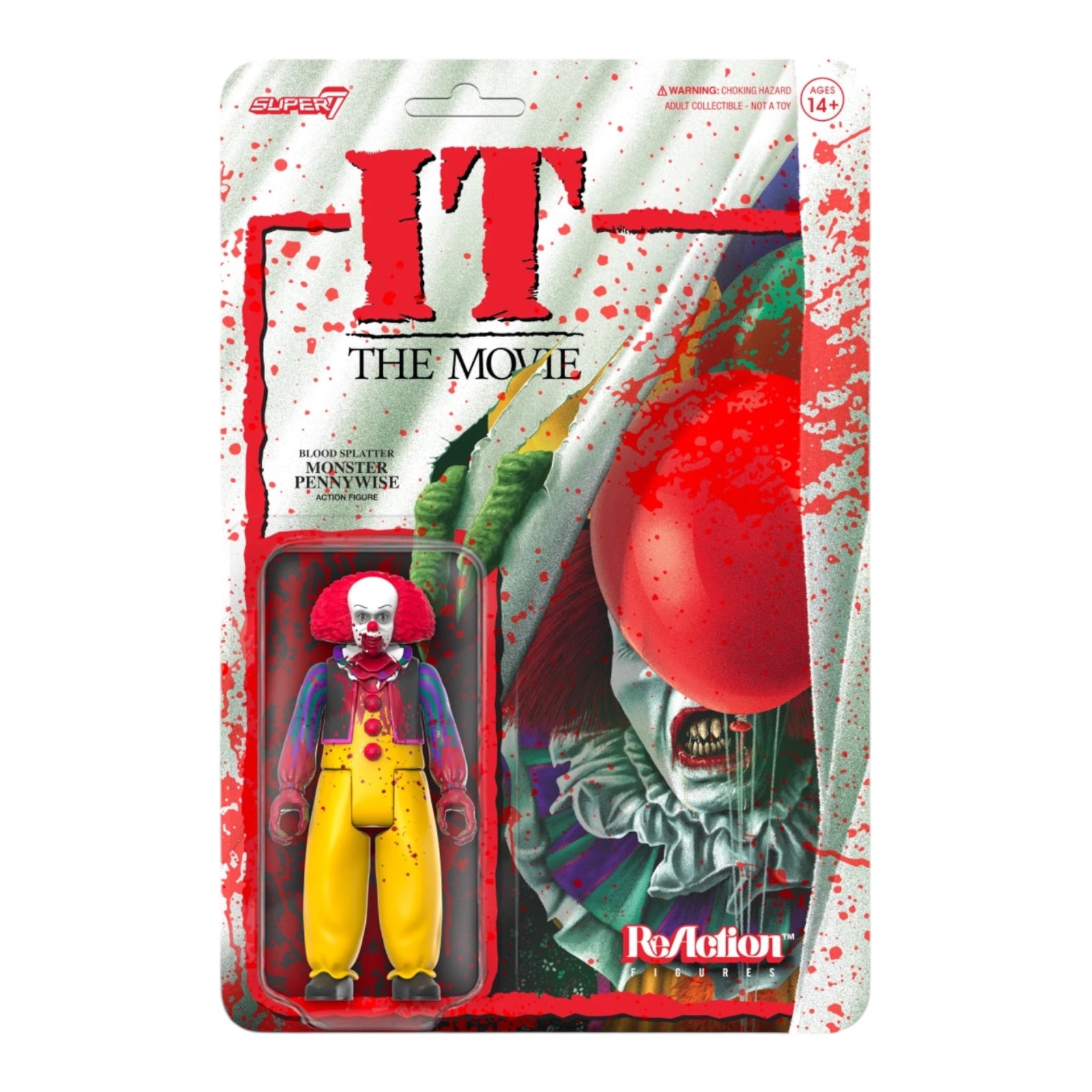 Super 7 IT ReAction Figure
Pennywise (Blood Splatter)