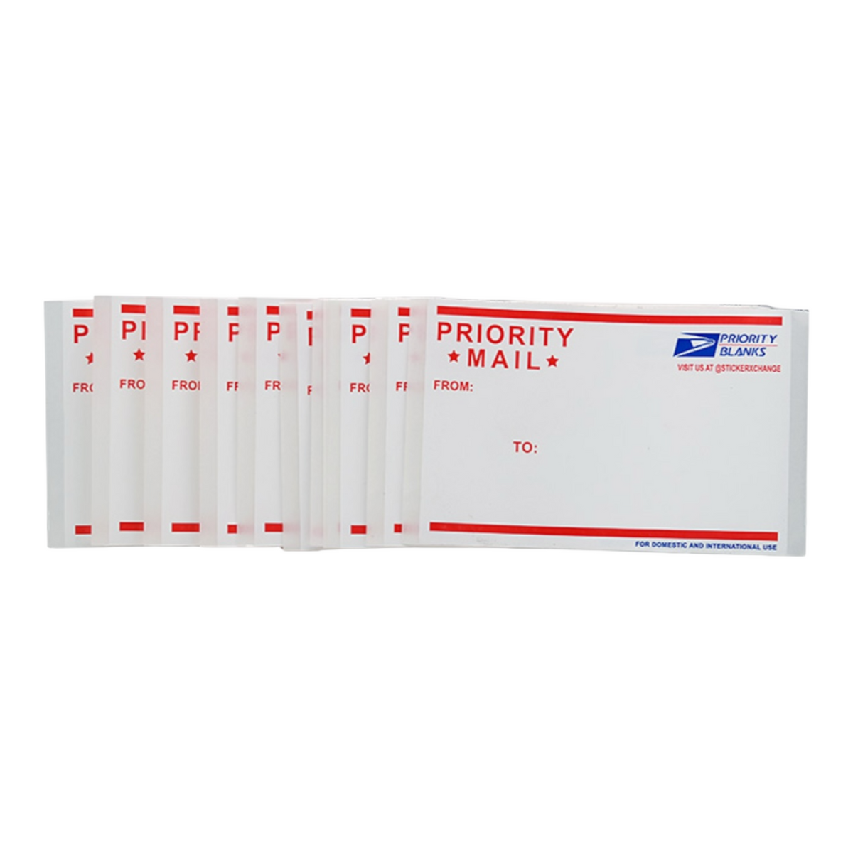 Eggshell 50pk stickers - priority mail (blanks)