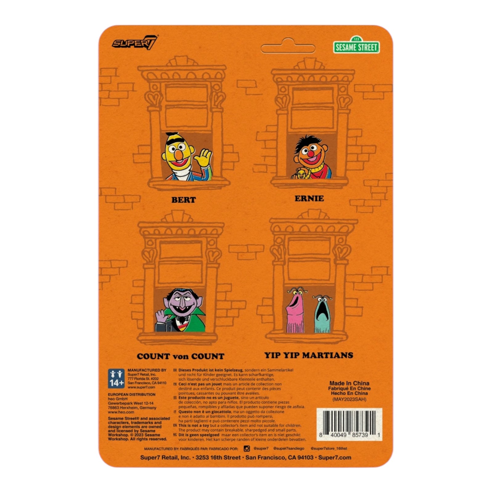 Super 7 Sesame Street ReAction Wave 1
Ernie