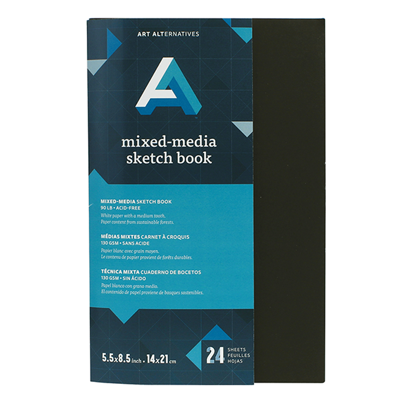 5.5 x 8.5" Artist's Multimedia Sketch Books 24 Sheets by Art Alternatives