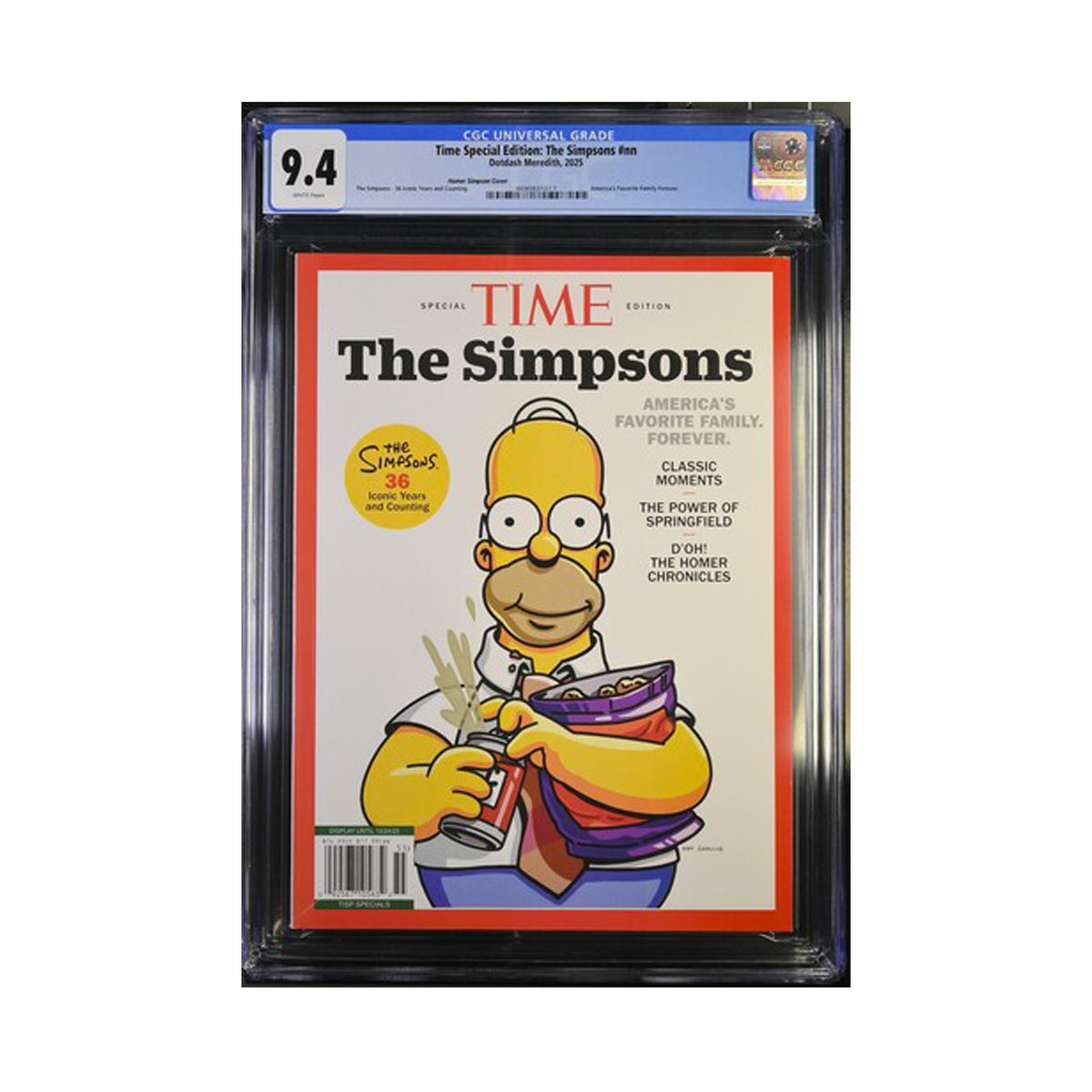 CGC 9.4 - The Simpsons Homer Cover - Time Magazine Special Edition