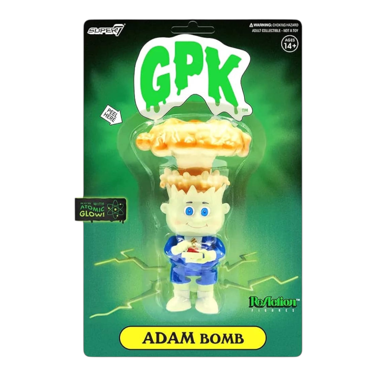 Super 7 Blasted Billy Atomic Glow Garbage Pail Kids