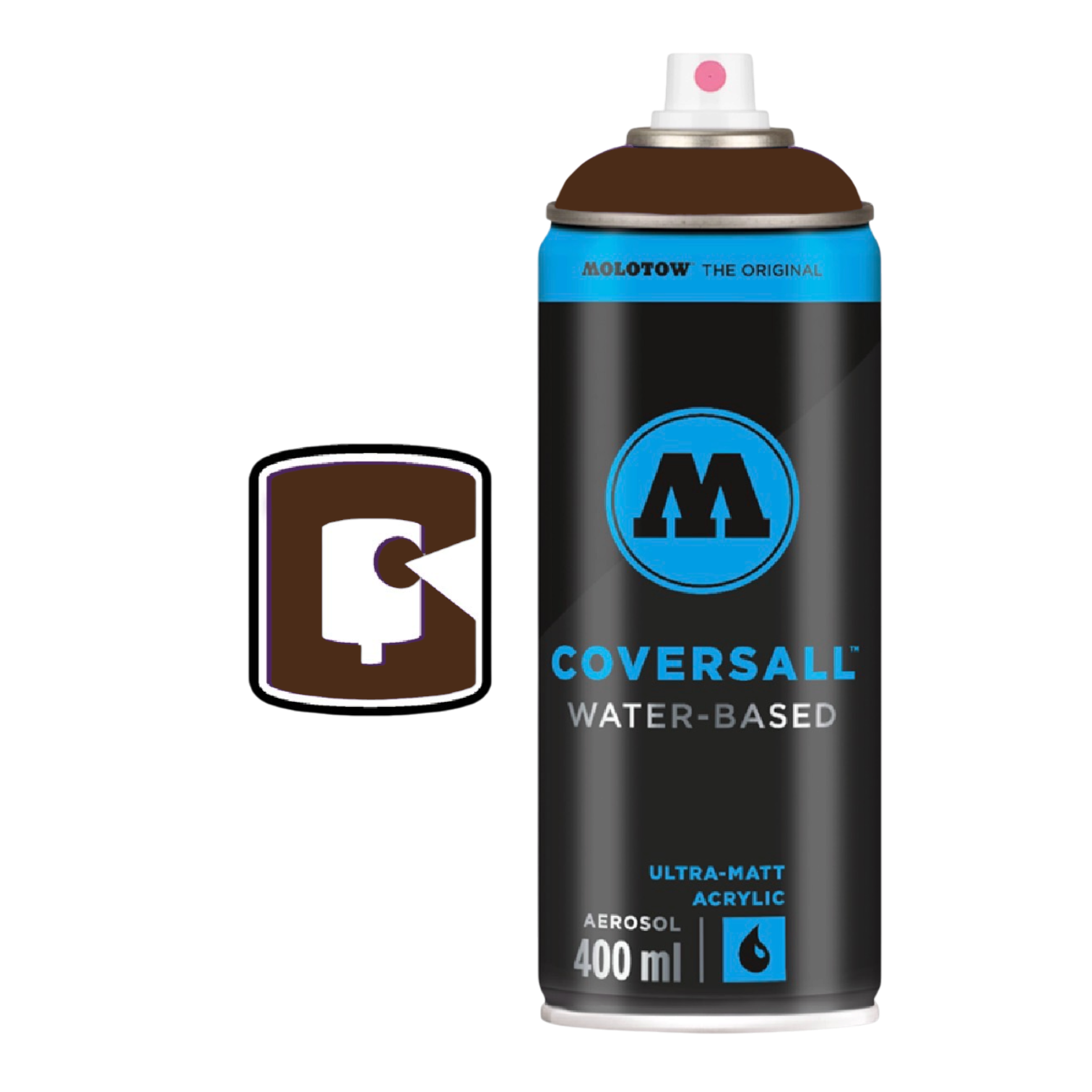 Chocolate Brown COVERSALL Water-Base Molotow Spraypaint