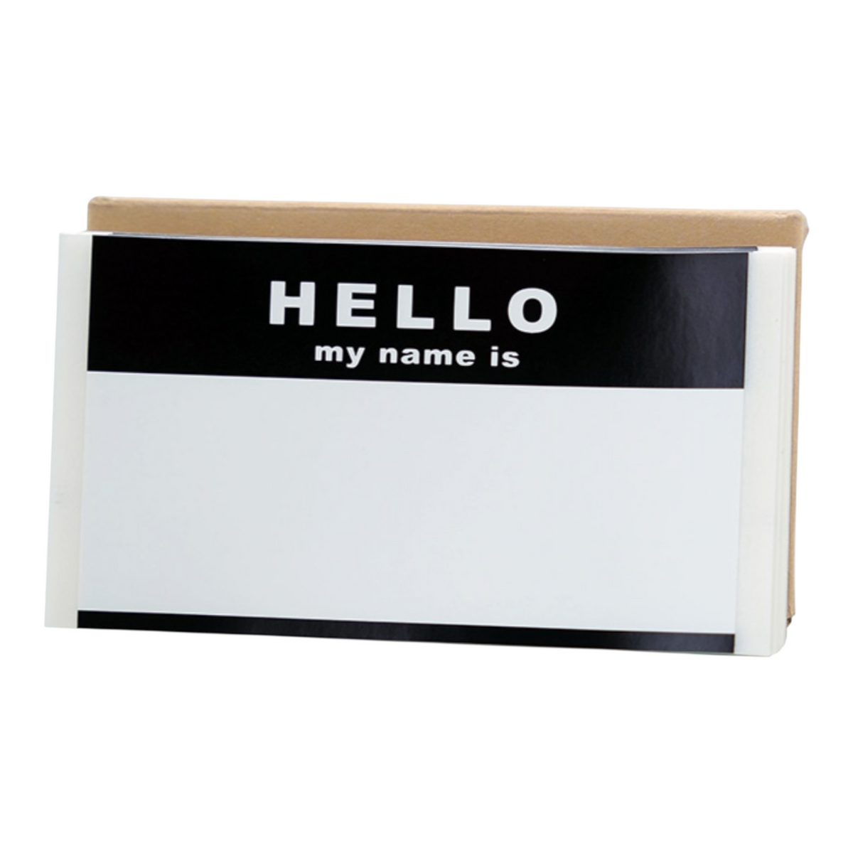 Eggshell 50pk stickers - hello my name is (Black label)