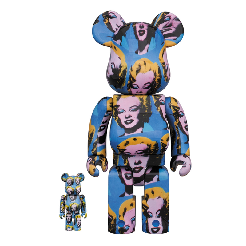 Andy Warhol Marilyn Monroe - 100% and 400% Bearbrick Set by Medicom Toy