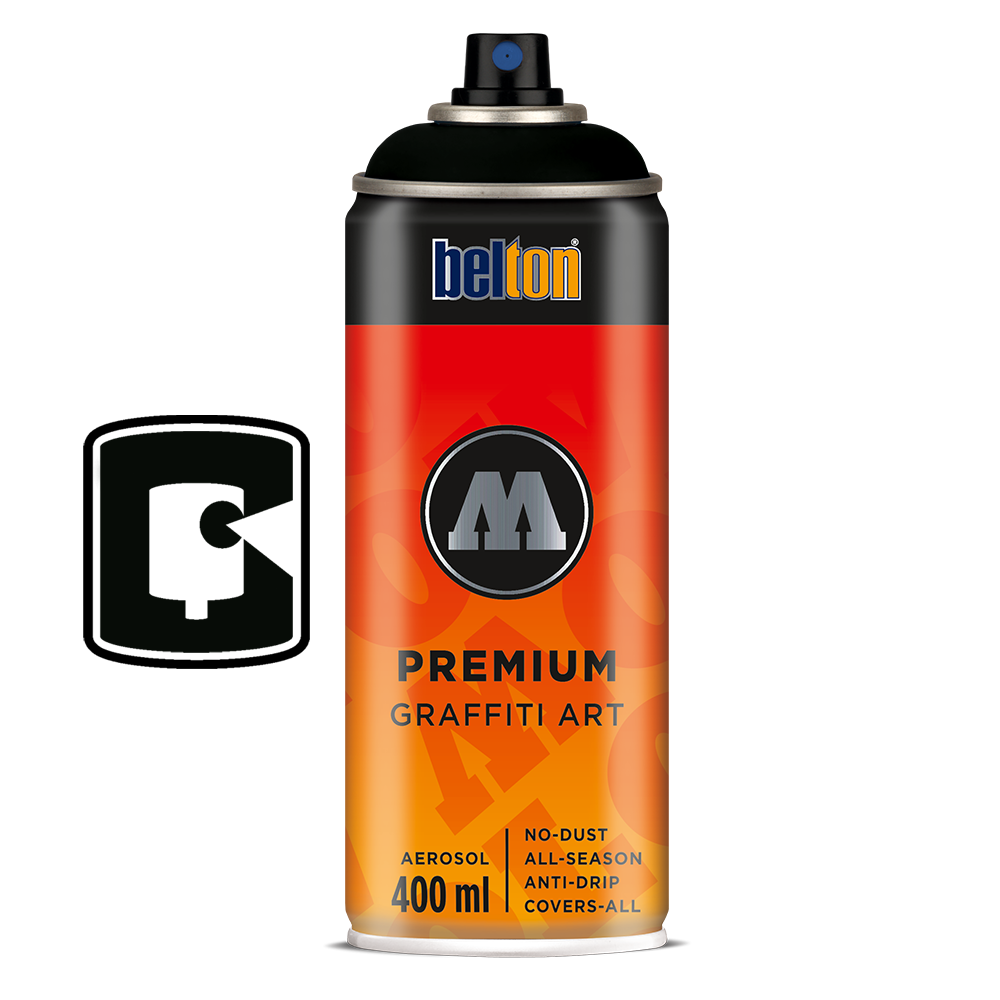 #221 - Deep Black 400ML Molotow Premium Belton Spray Paint