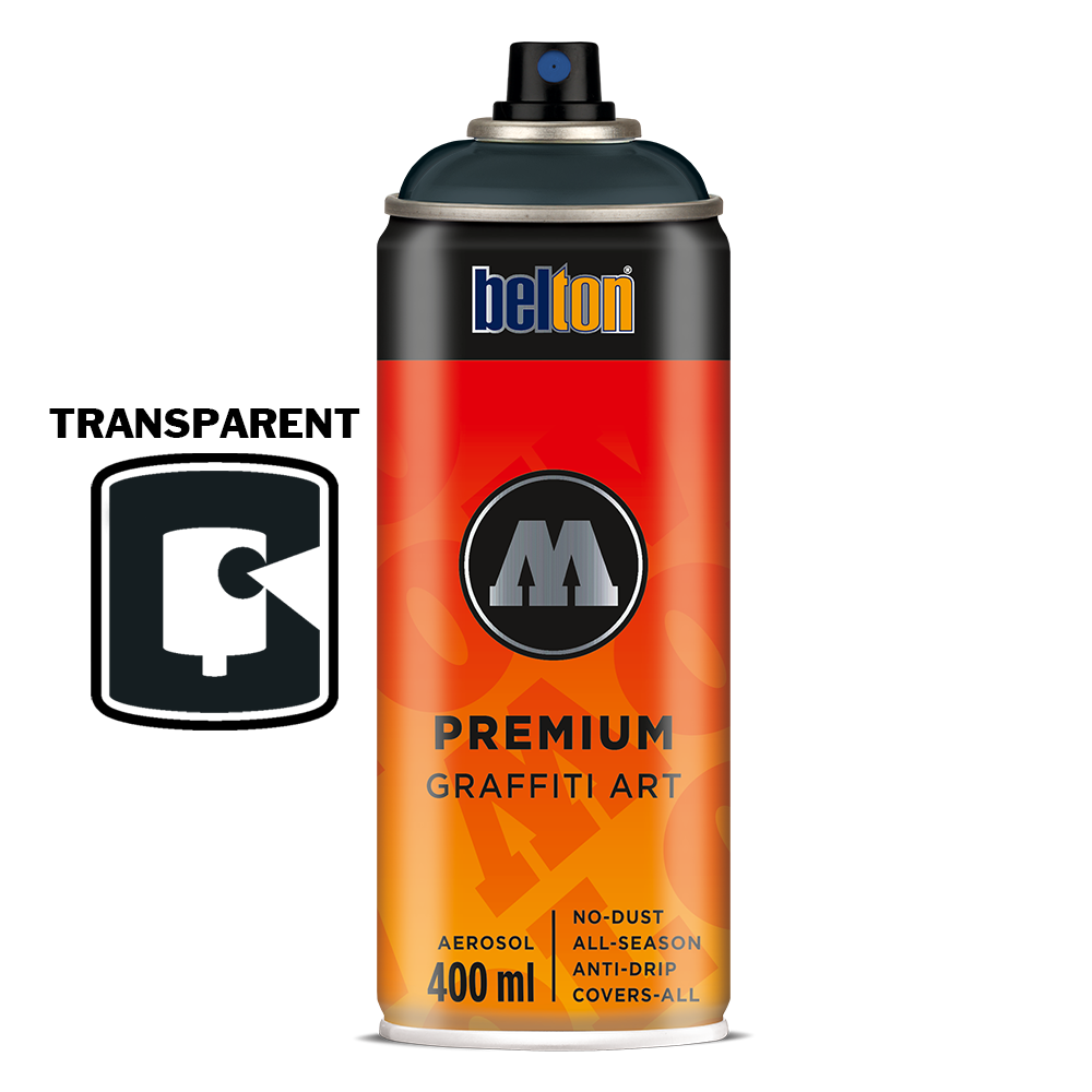 #249 - TOAST Signal Black Transparent 400ML Molotow Premium Belton Spray Paint