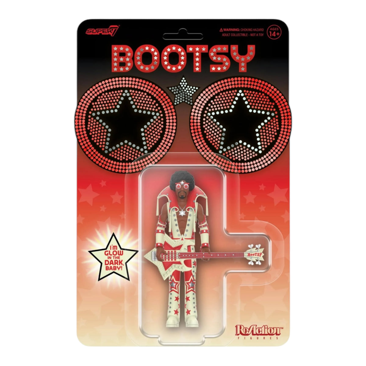Super 7 Bootsy Collins Glow In The Dark Figure