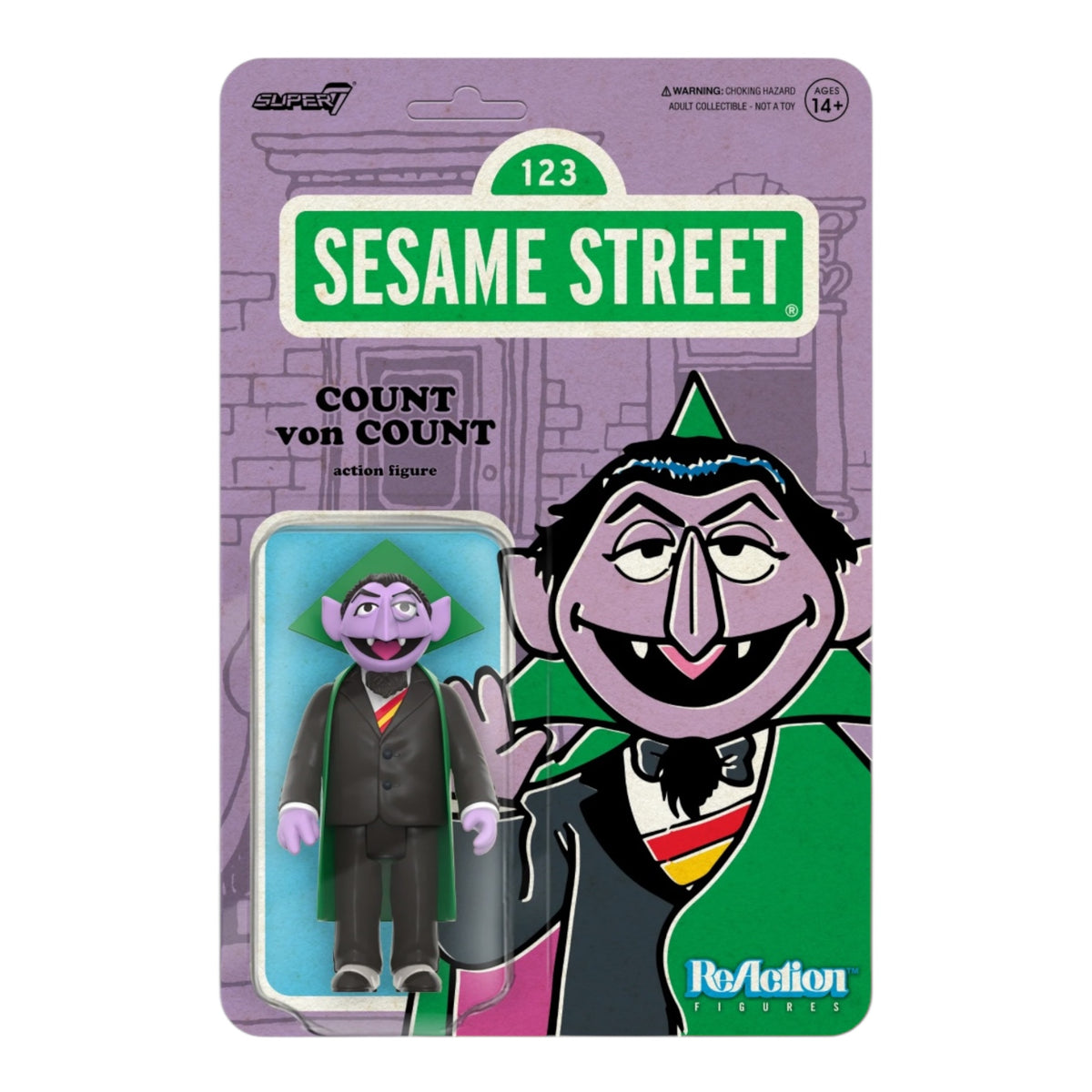 Super 7 Sesame Street ReAction Wave 1
Count Von Count
