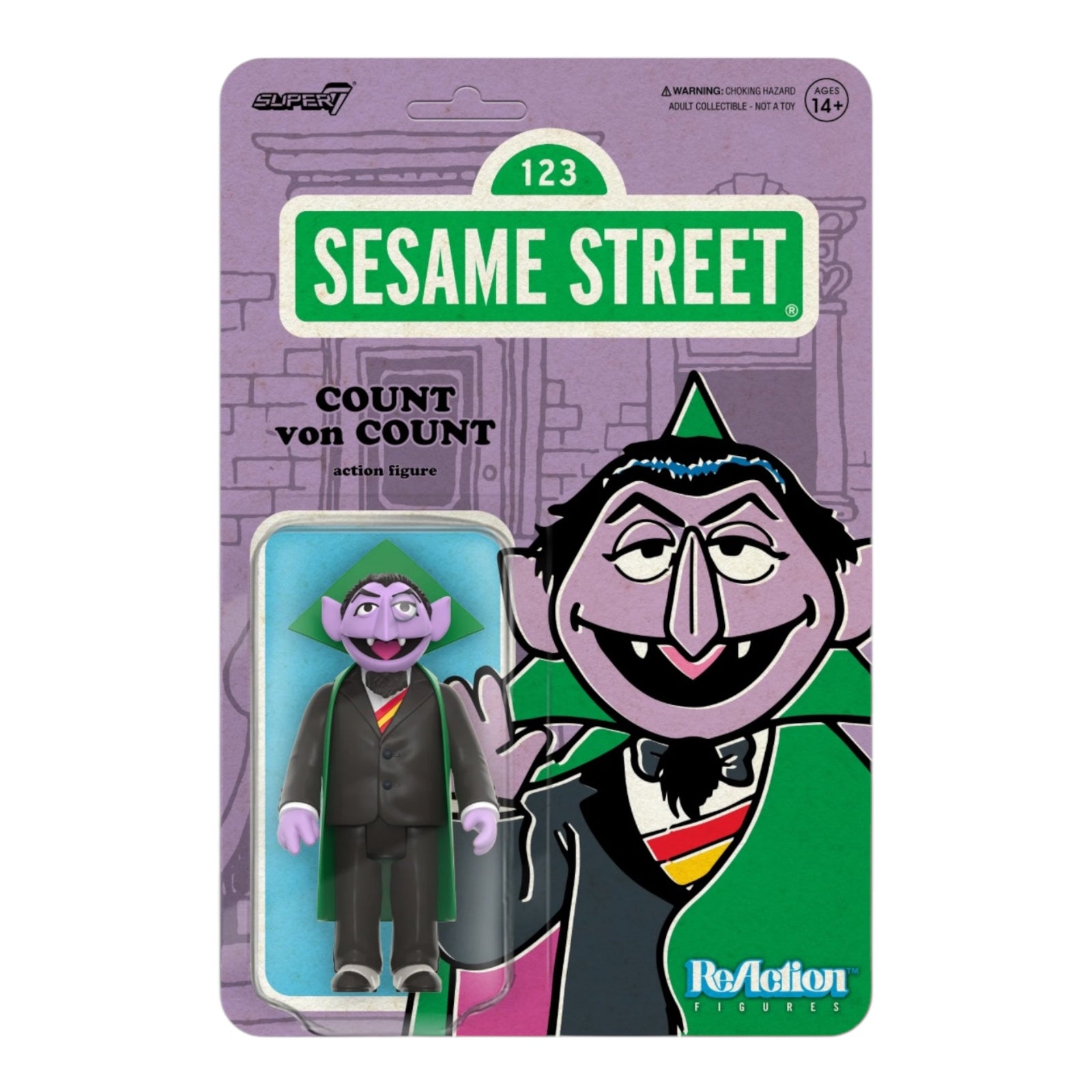 Super 7 Sesame Street ReAction Wave 1
Count Von Count