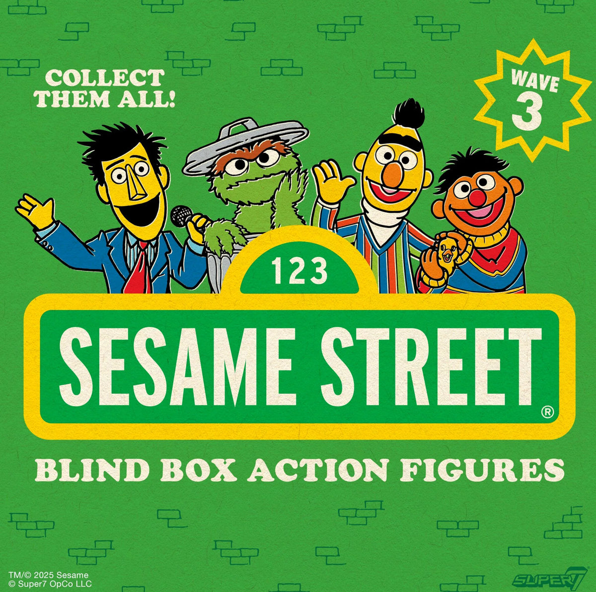 SEASAME STREET BLIND BOX WAVE 3 SUPER7