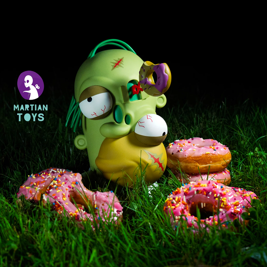 Simpsons Donut Brain Zombie by Bakea x Martian Toys