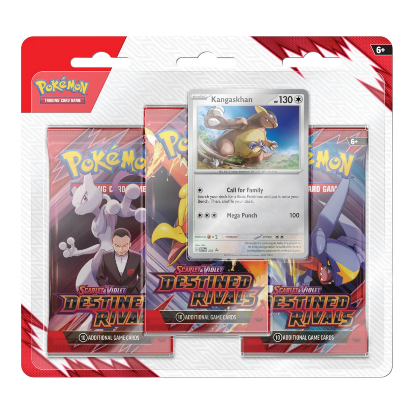 Pokemon Cards - Scarlet & Violet: Destined Rivals 3 Pack Blister - Kangaskhan