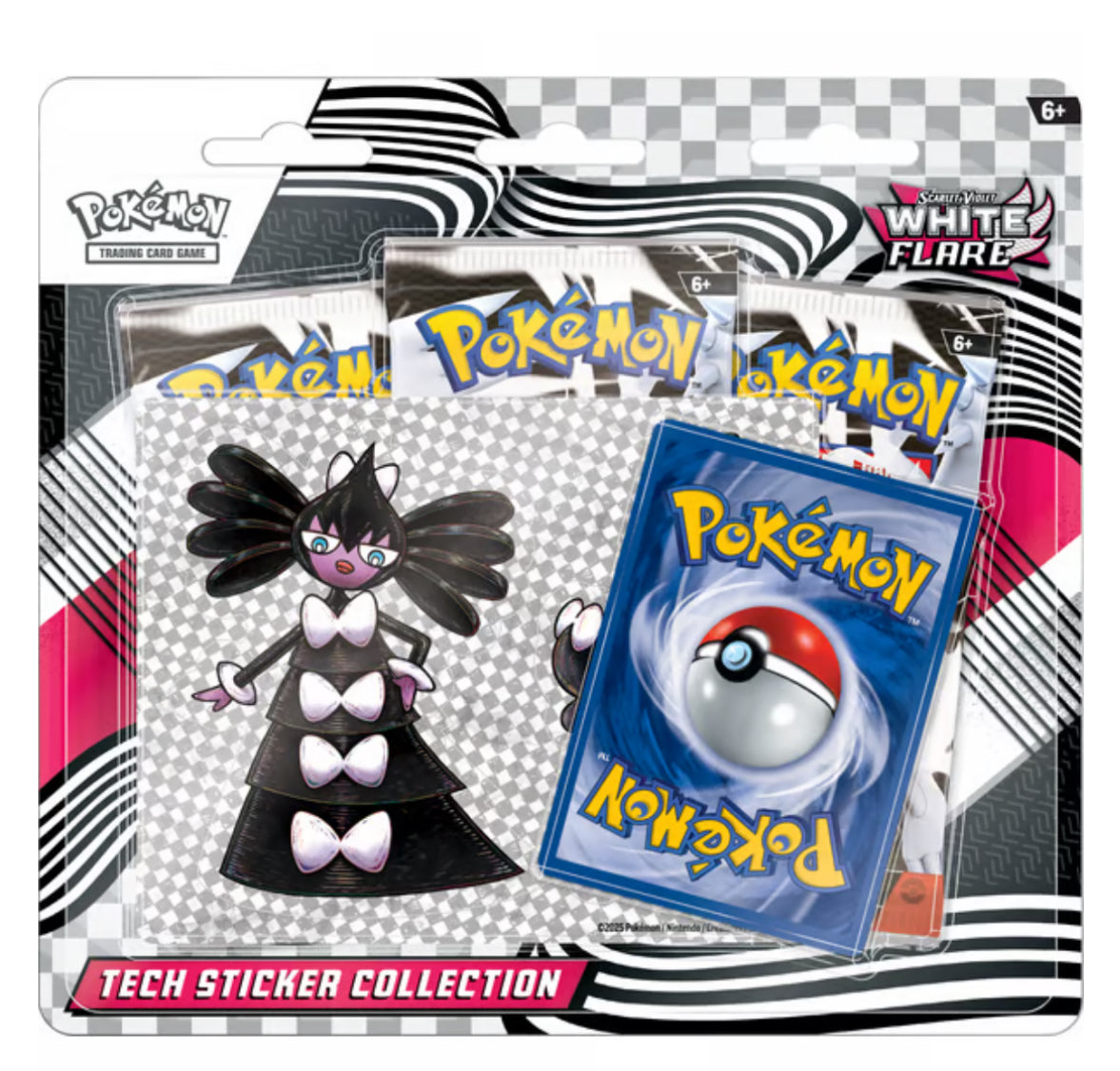 Pokemon Cards - 3 Pack Blister Tech Sticker Collection White Flare