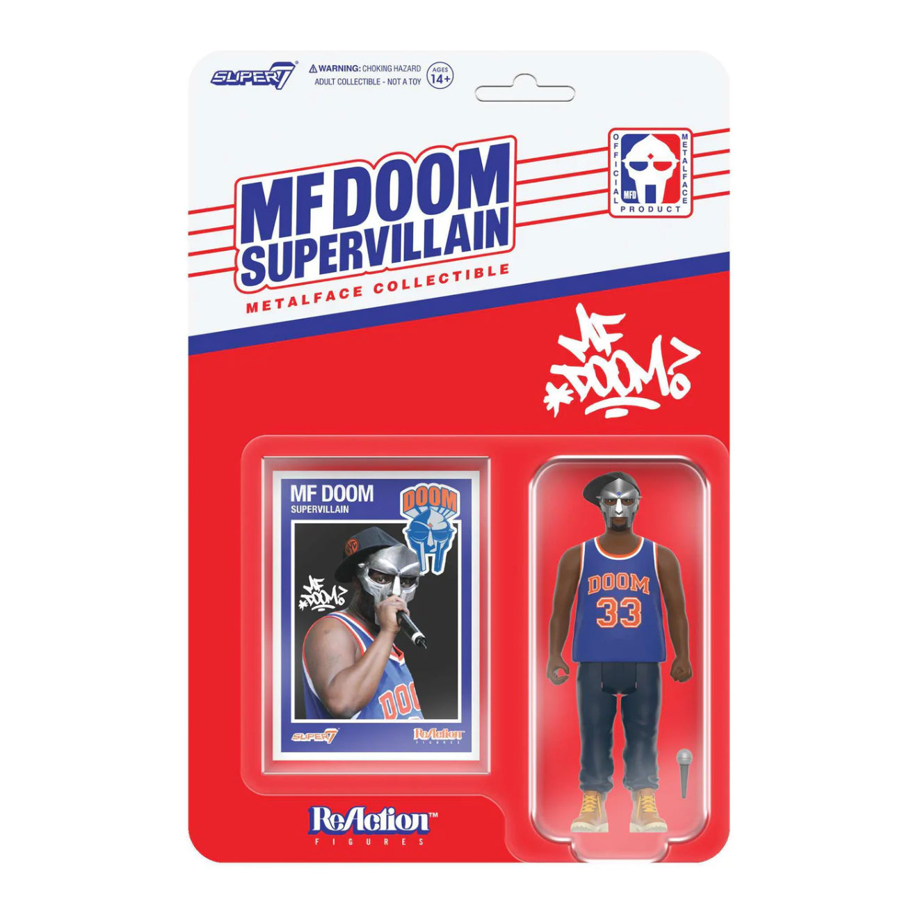 Super7 ReAction MF Doom Figure NYC Trading Card Collection