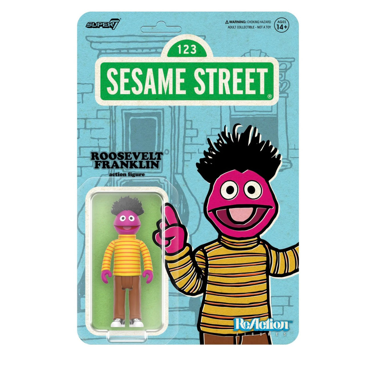Roosevelt Franklin Sesame Street Super7 ReAction Figure