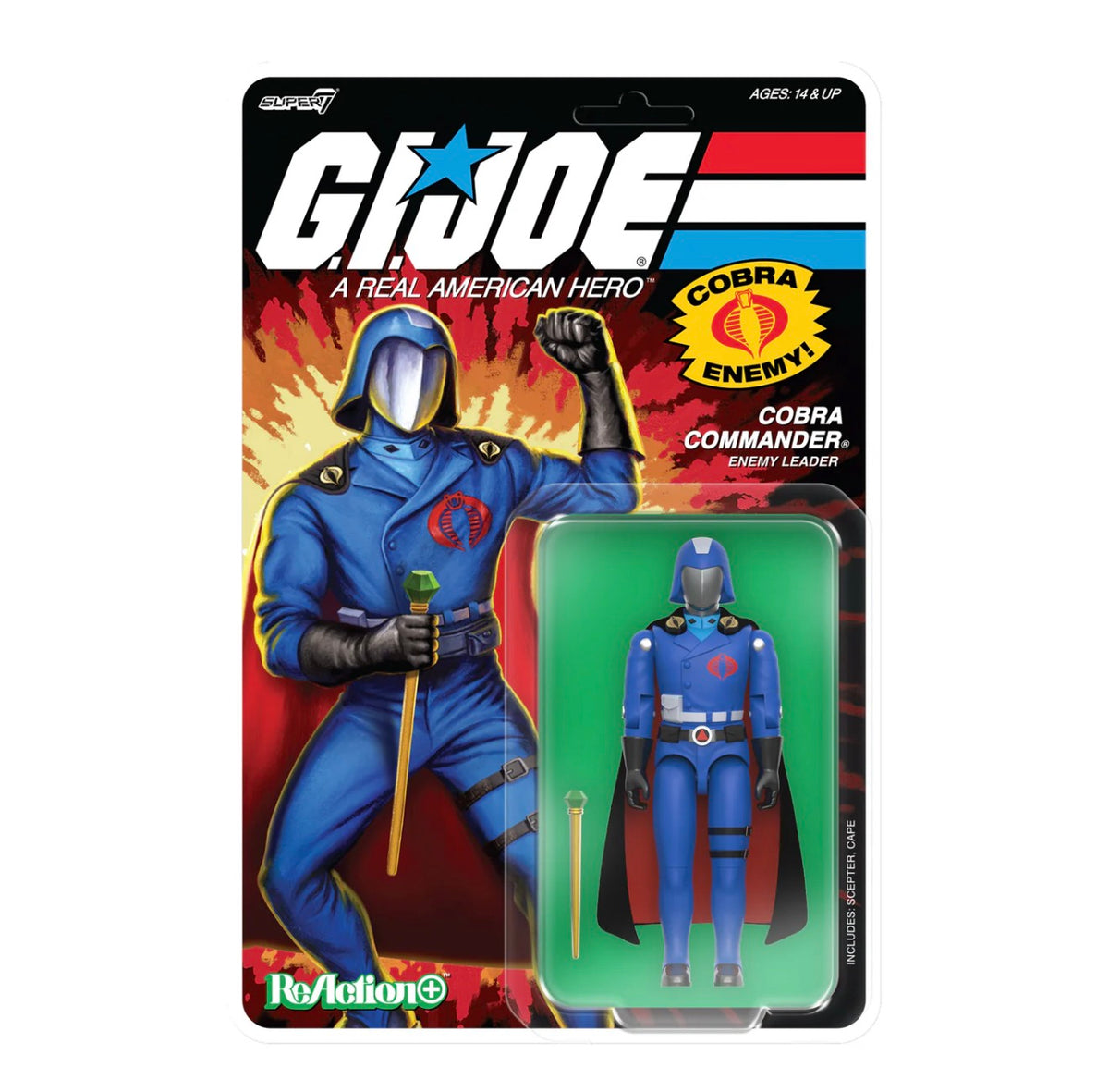 Super7 ReAction G.I. Joe Cobra Commander Figure
