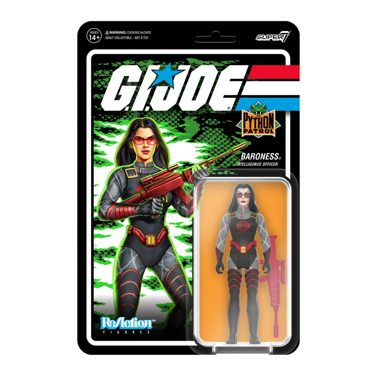 Super7 ReAction GI Joe Baroness Intelligence Officer