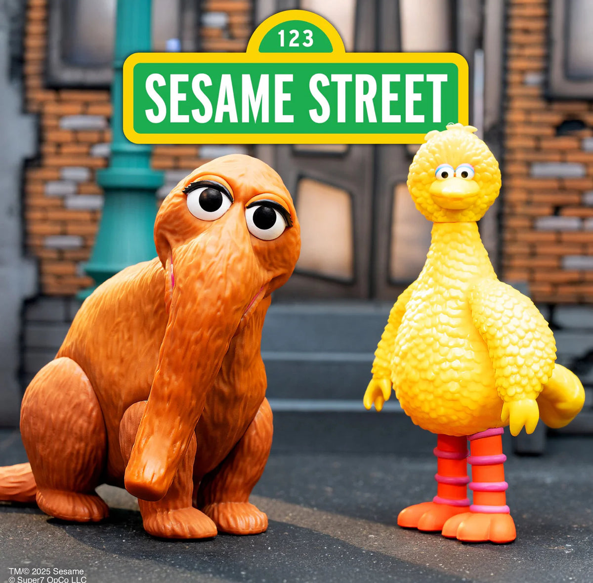 Sesame Street Super7 Reaction Figure Big Bird &amp; Mr. Snuffle
