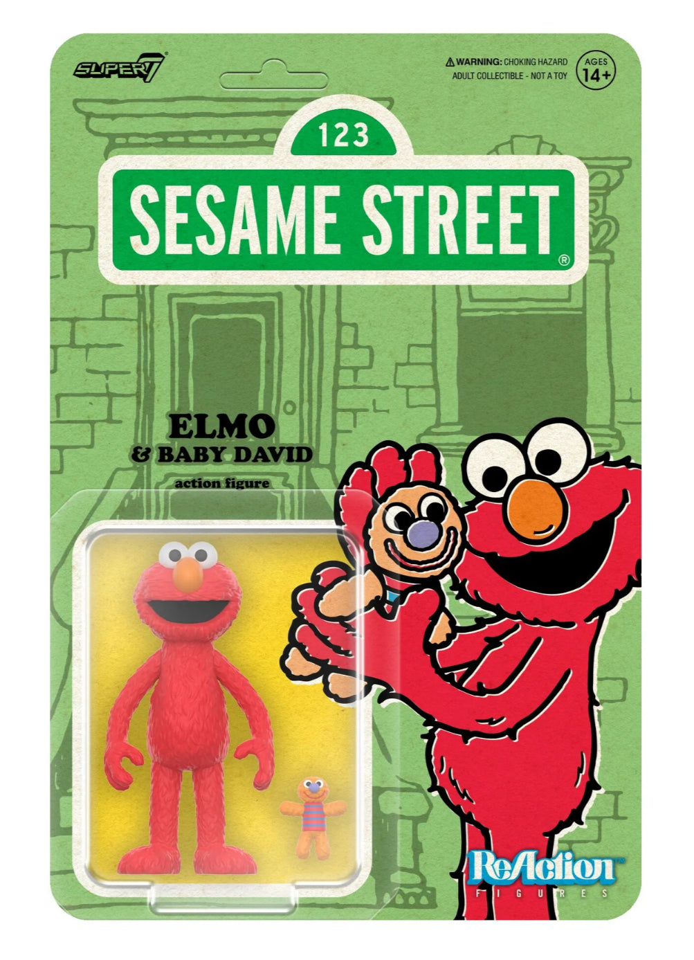 Sesame Street Elmo & Baby David Super7 ReAction
