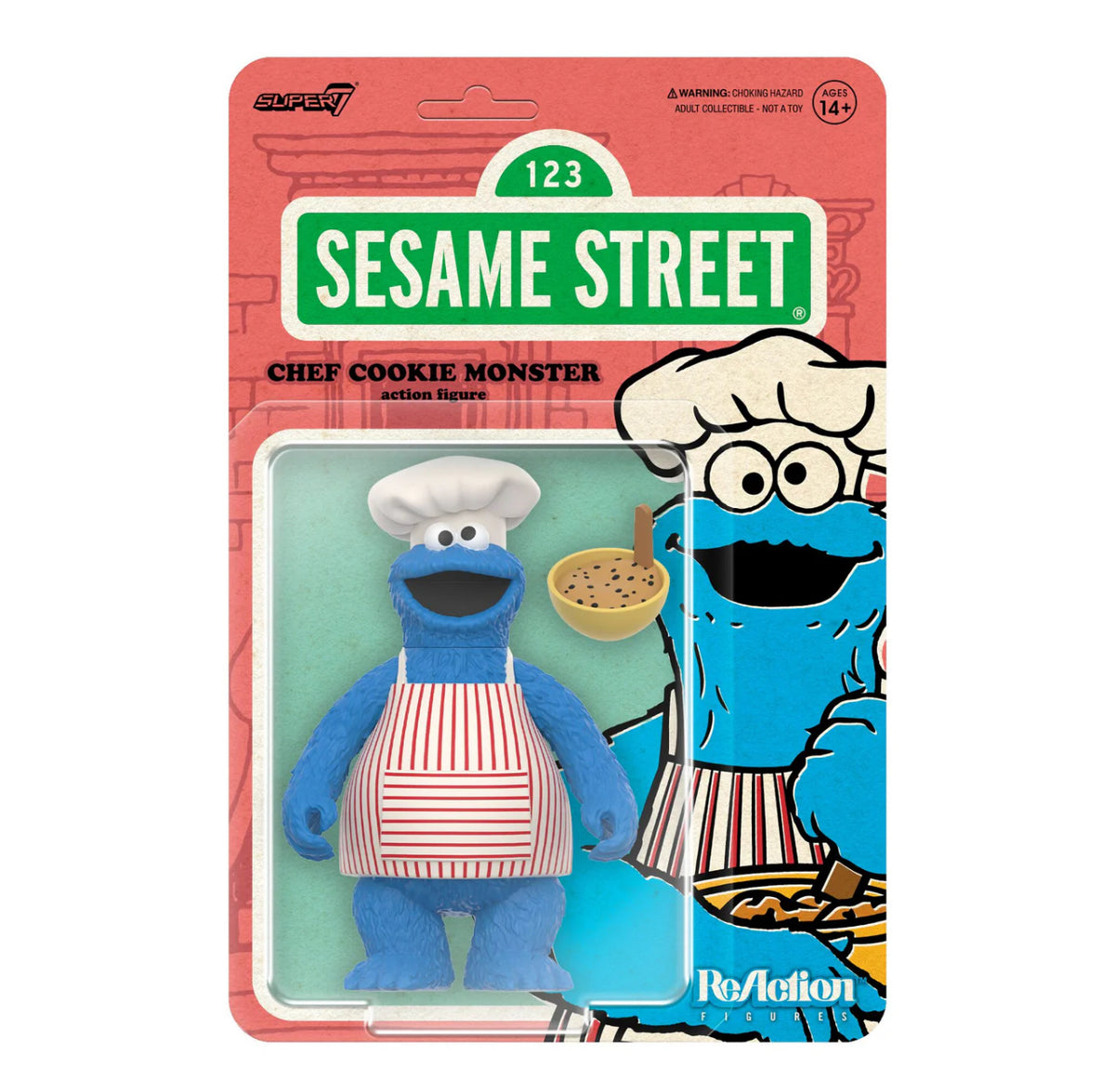 Chef Cookie Monster Super7 ReAction Figure