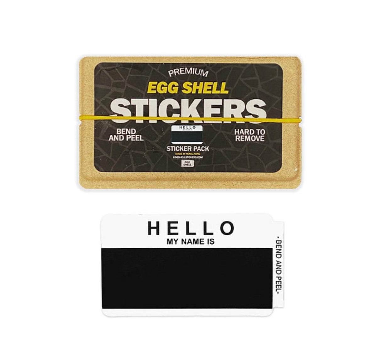 Sticker Xchange Egg Shell Stickers Hello My Name Is Black 80 Pack