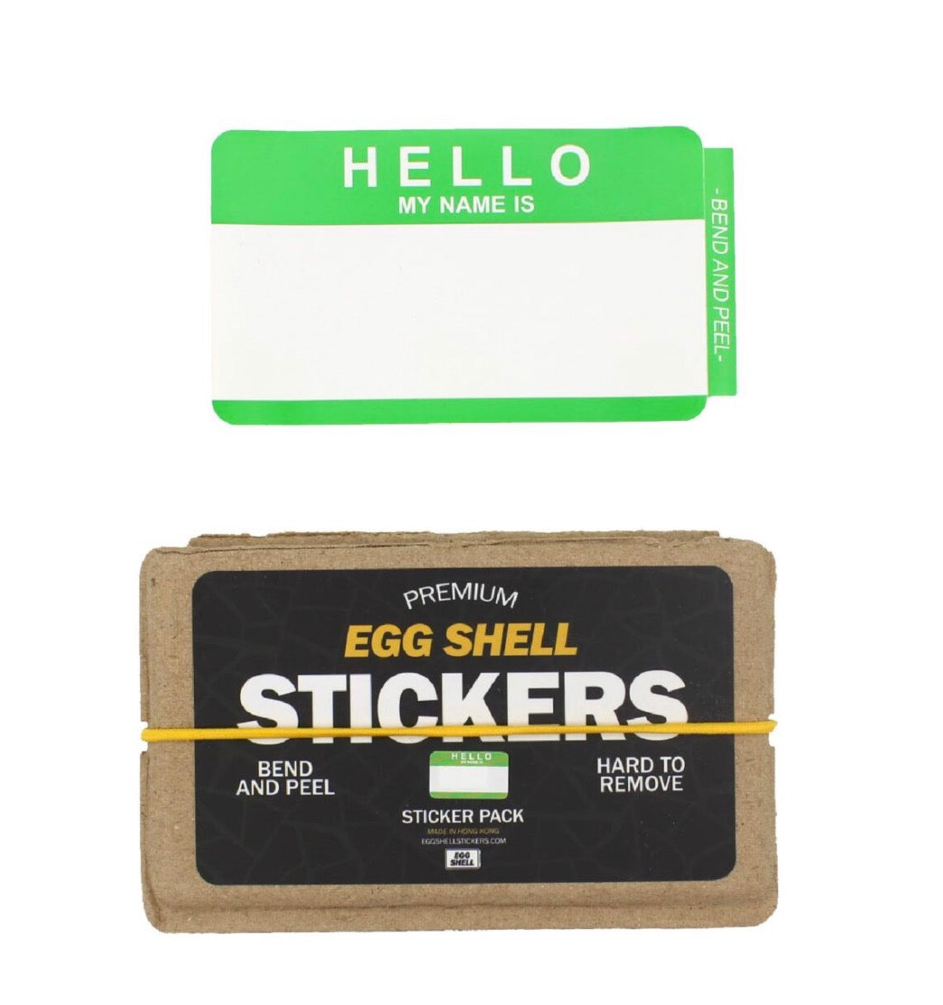Sticker Xchange Hello My Name Is 80 Count Green