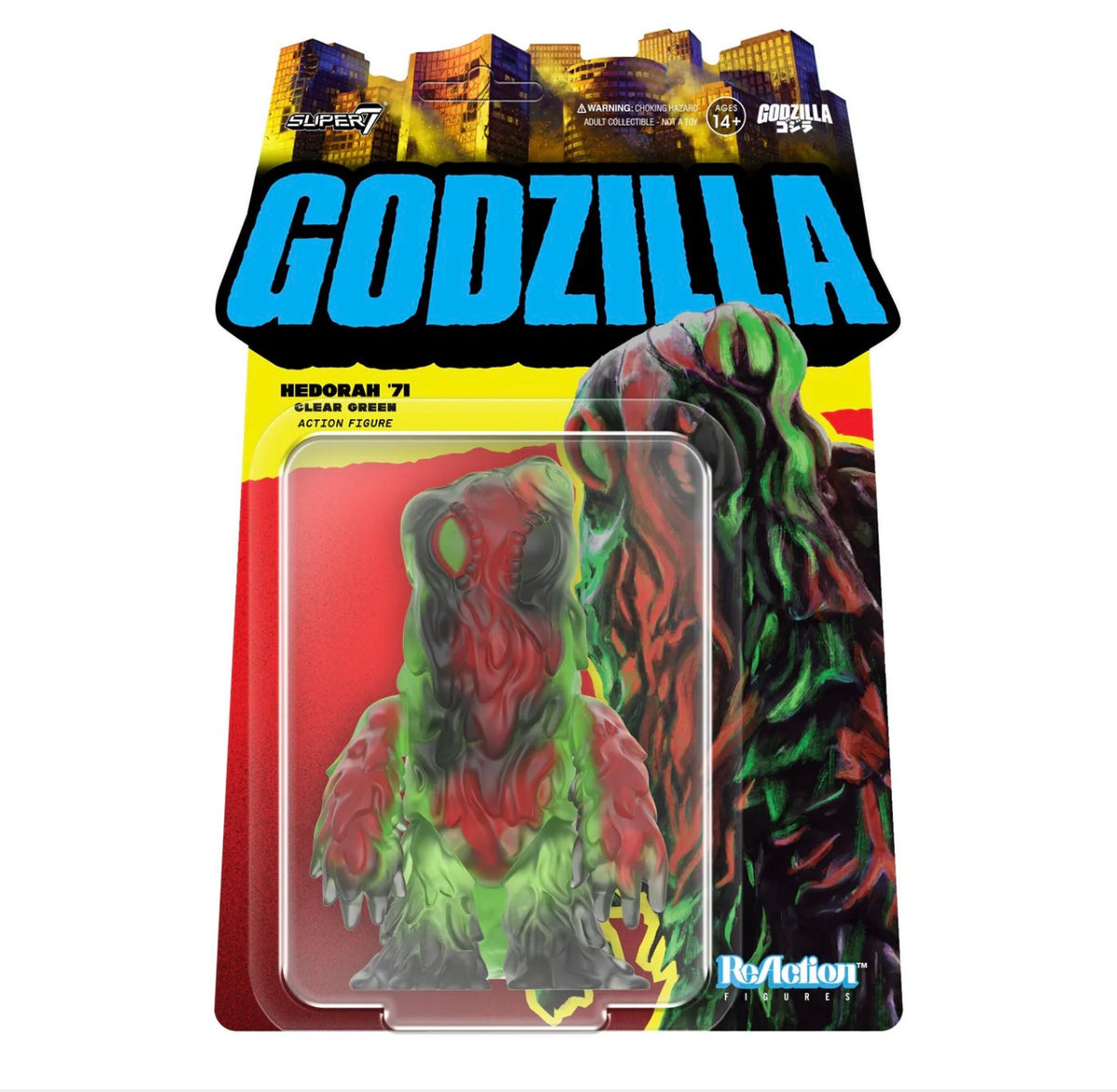 Godzilla ReAction Super7 Hedorah Clear Green