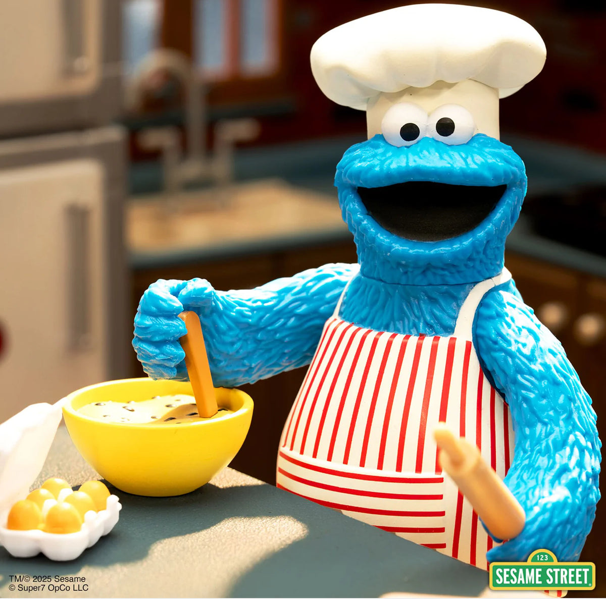 Chef Cookie Monster Super7 ReAction Figure