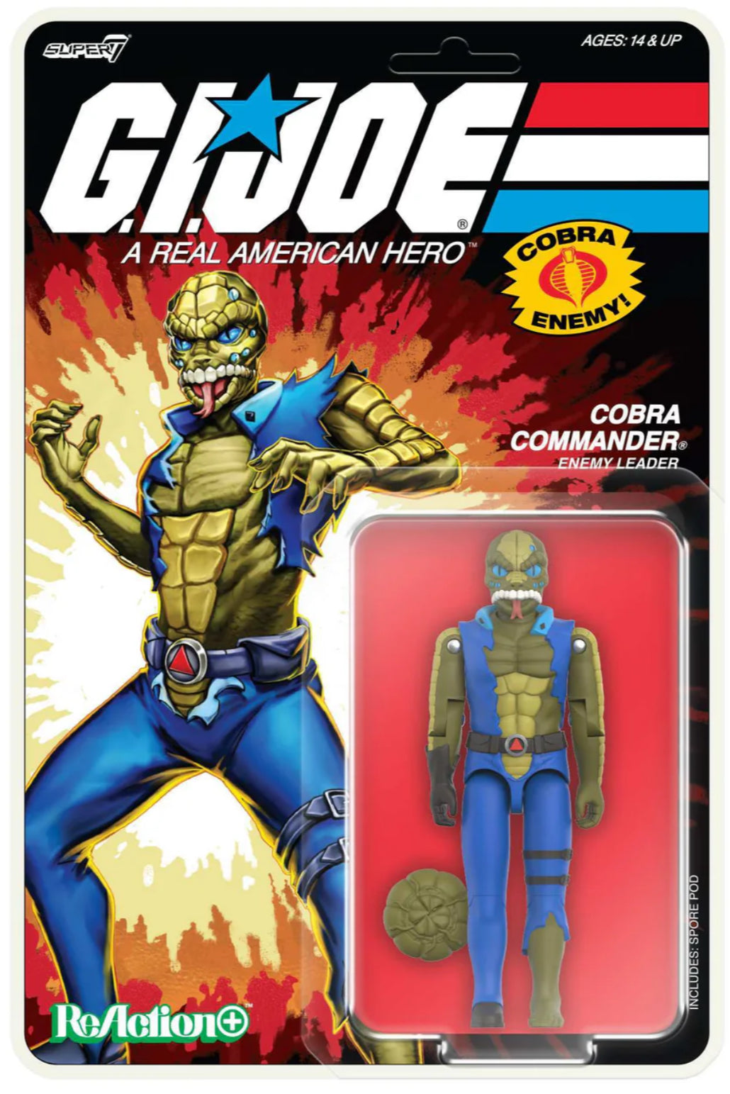 Super7 ReAction Figure G.I. Joe Cobra Commander (Once A Man)