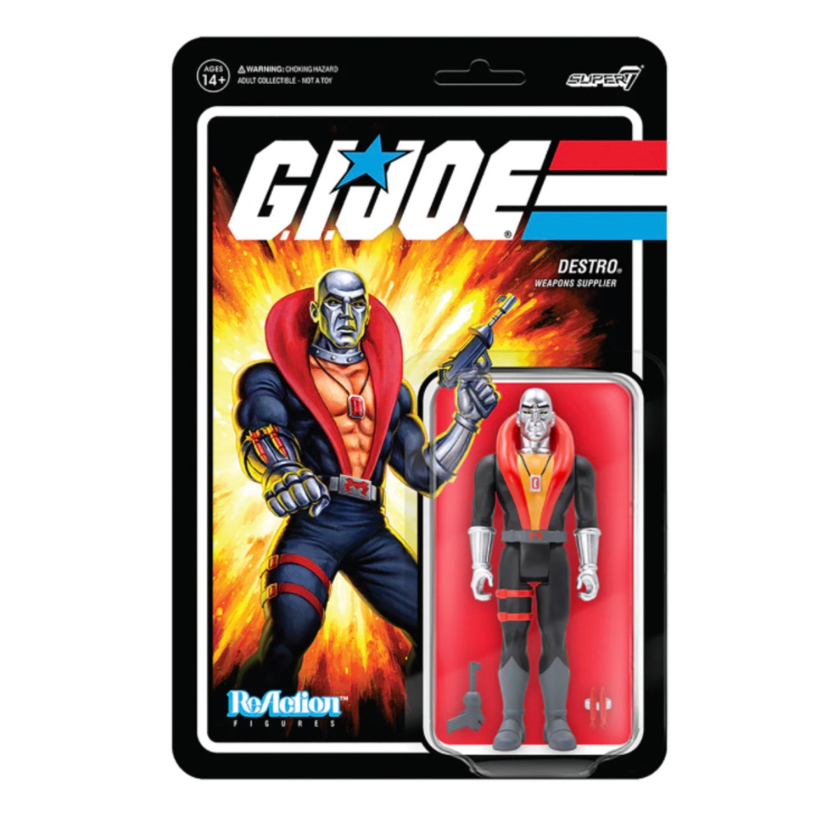 Super7 ReAction Destro G.I. Joe Figure