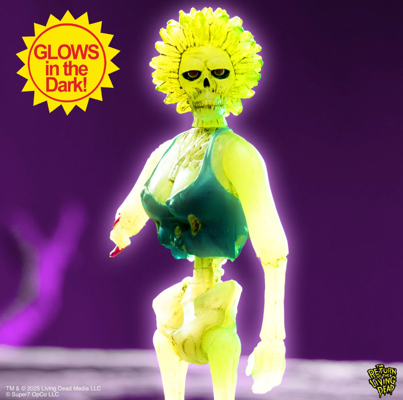 Super7 ReAction Return Of The Living Dead Zombie Trash Figure Glow In The Dark